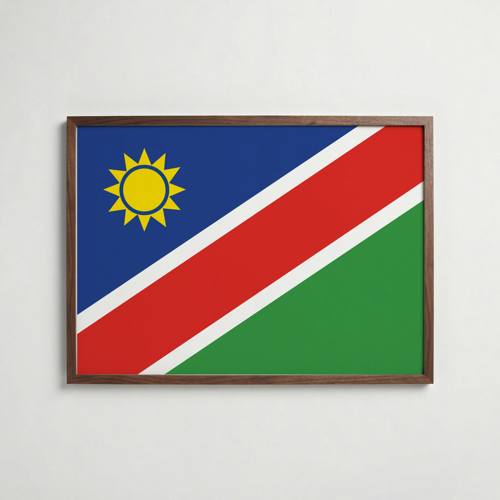Namibia National Flag Poster poster – väggdekoration för hemmet – köp hos Bozetto
