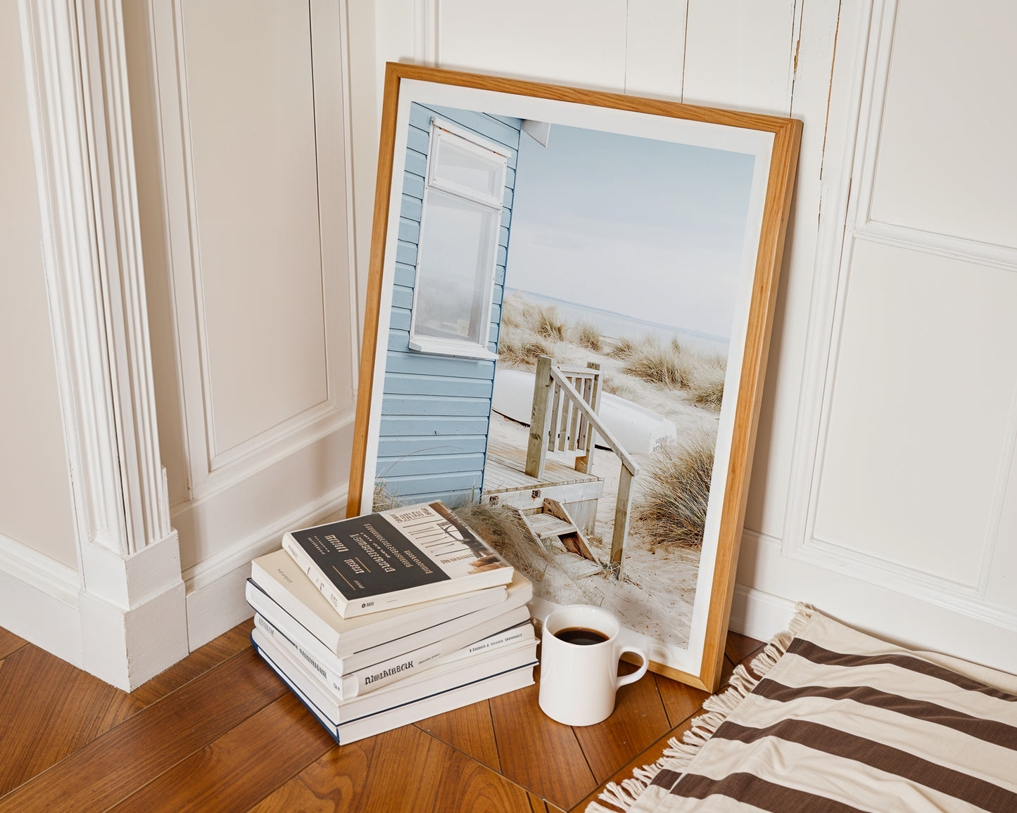 Blue Beach Cabin Poster