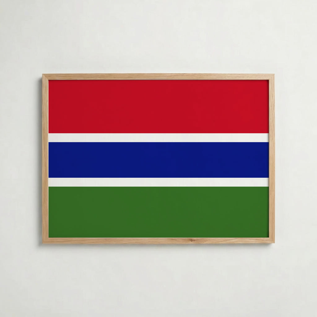 Gambia National Flag Poster – poster väggdekoration inredning – Affischer hos Bozetto
