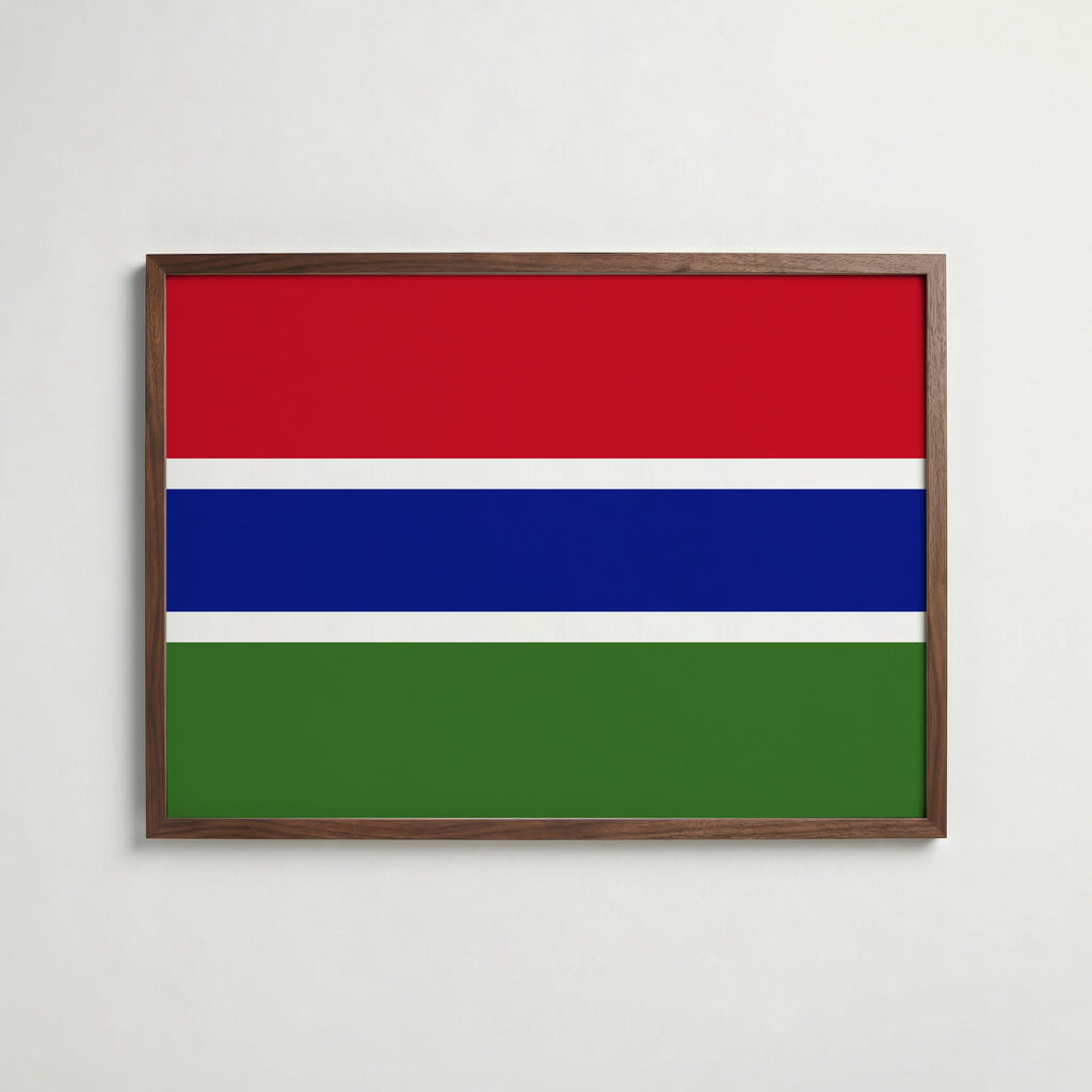 Gambia National Flag Poster poster – väggdekoration för hemmet – köp hos Bozetto