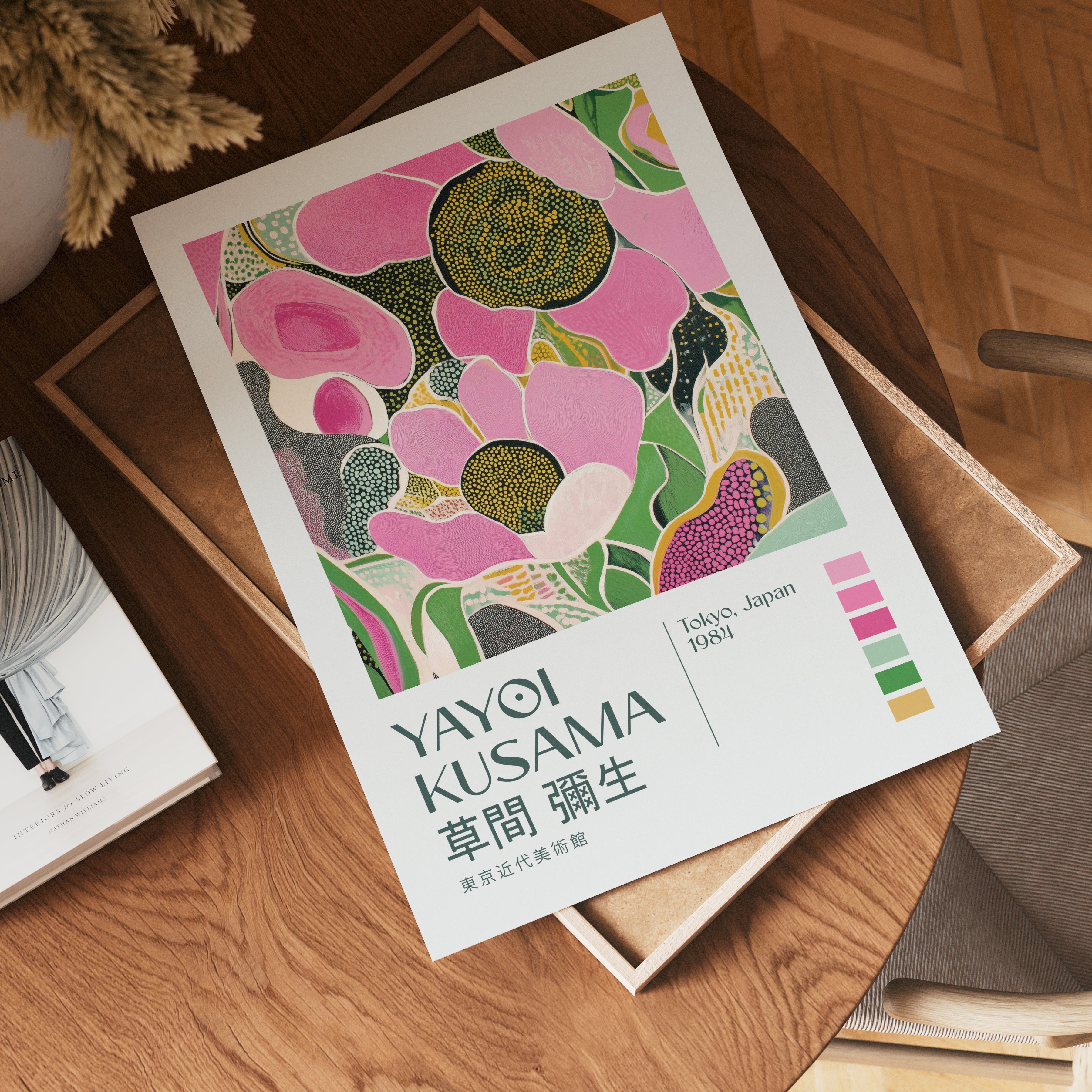 Yayoi Kusama Pink Bloom Poster