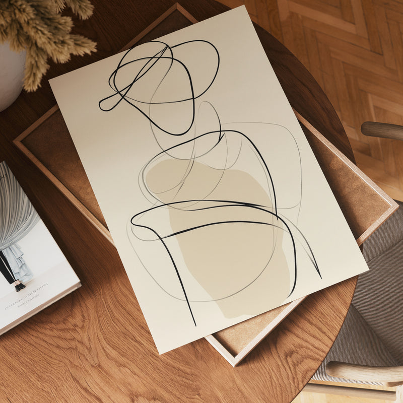 Abstract Silhouette Figure Poster