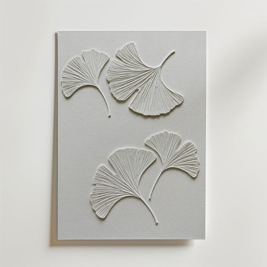Ginkgo Leaf Textured Poster