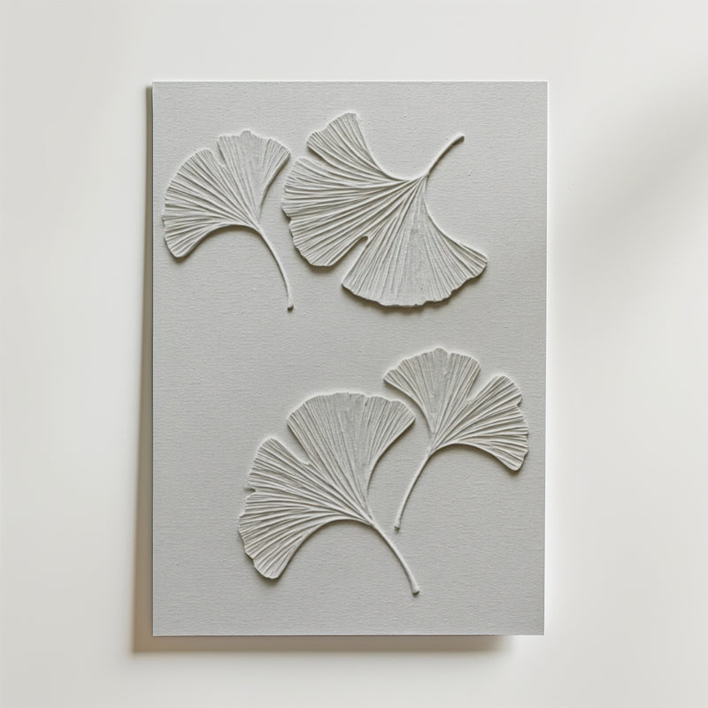 Ginkgo Leaf Textured Poster