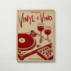Vinyl & Vino Poster