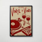 Vinyl & Vino Poster