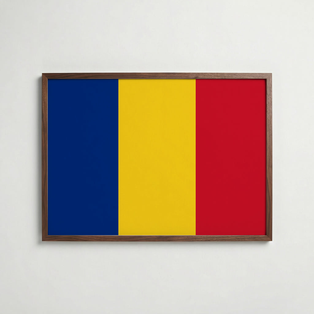 Romania National Flag Poster poster – väggdekoration för hemmet – köp hos Bozetto