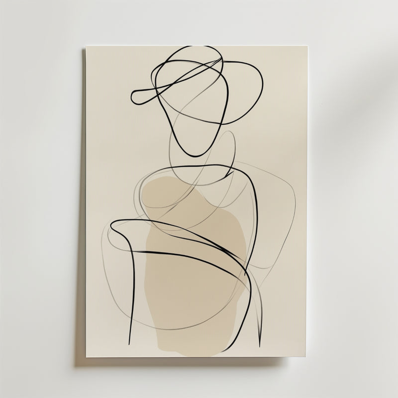 Abstract Silhouette Figure Poster