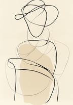 Abstract Silhouette Figure Poster