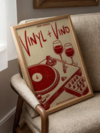 Vinyl & Vino Poster