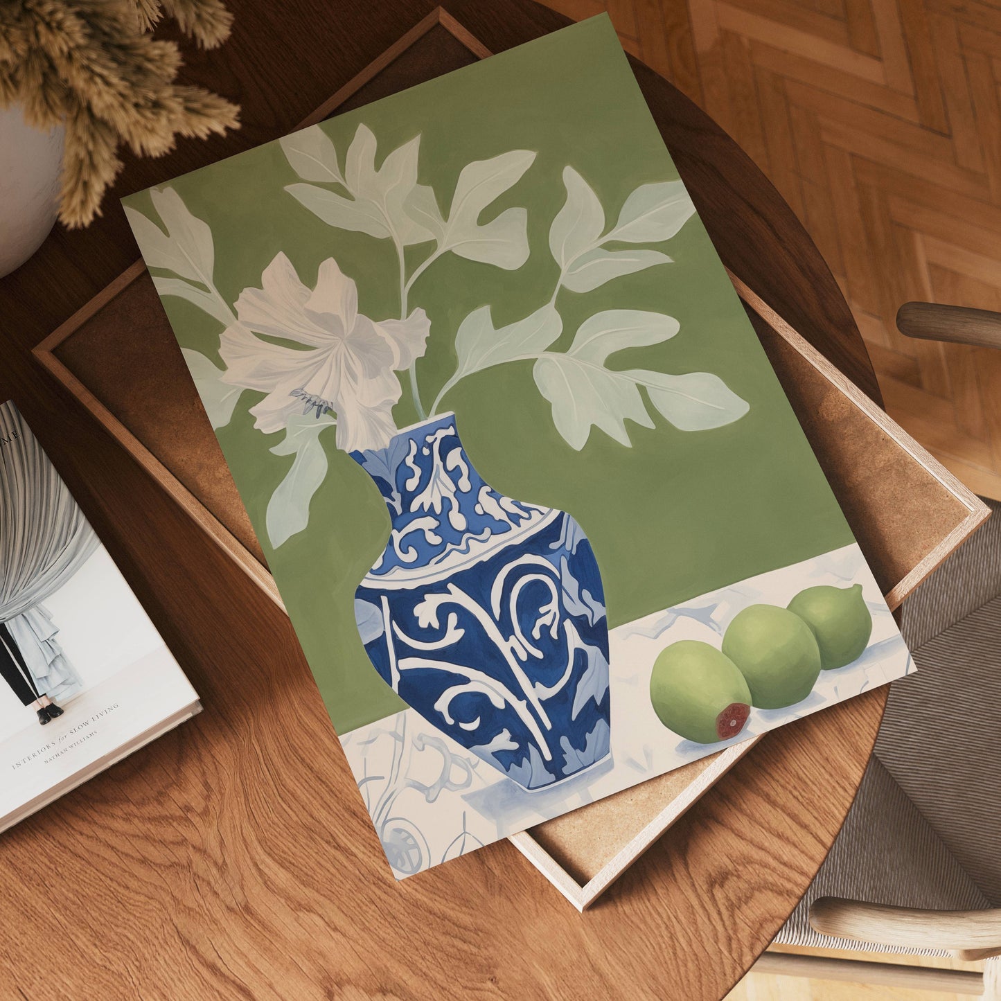 Blue Vase Still Life Poster
