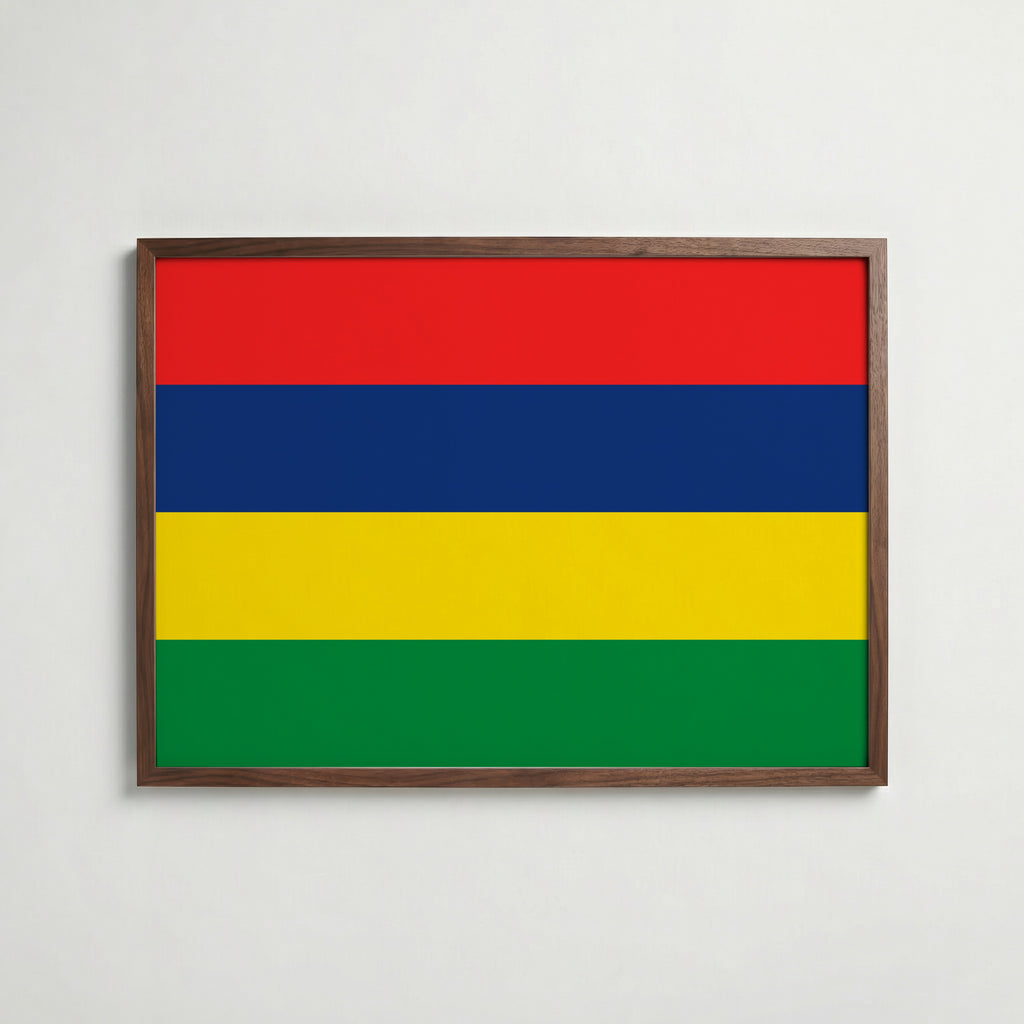 Mauritius National Flag Poster poster – väggdekoration för hemmet – köp hos Bozetto