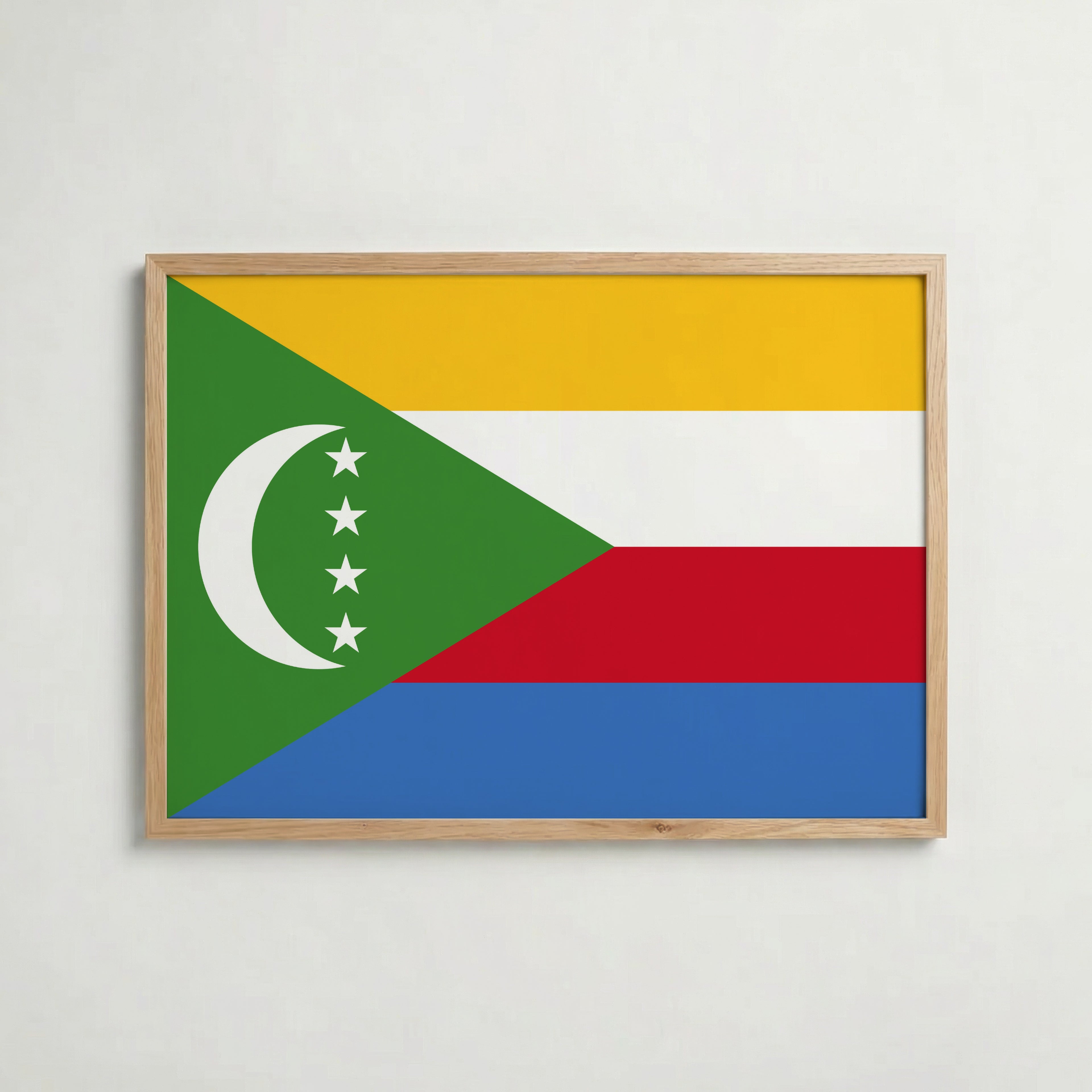Comoros National Flag Poster – poster väggdekoration inredning – Affischer hos Bozetto