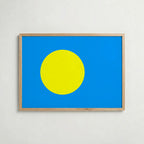 Palau National Flag Poster – poster väggdekoration inredning – Affischer hos Bozetto