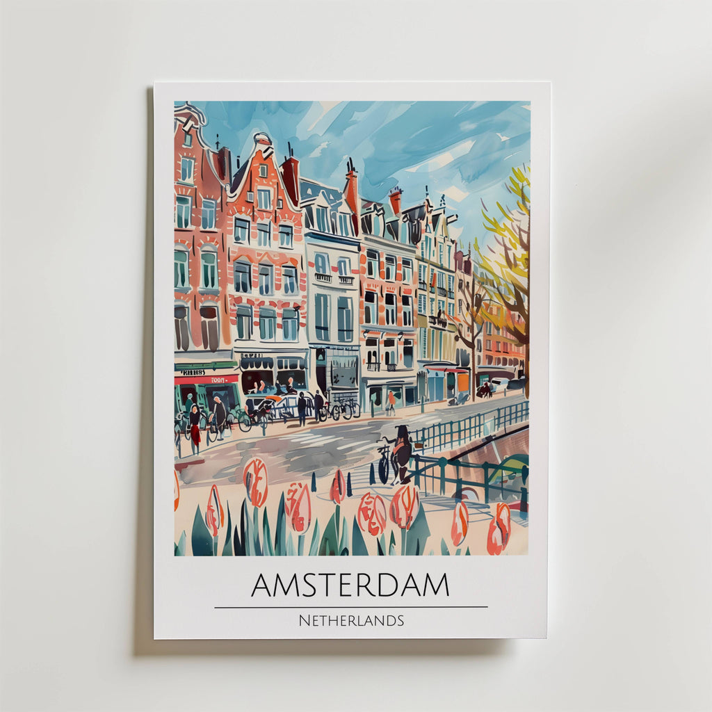 Amsterdam Tulip Canal Poster