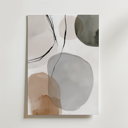 Floating Shapes Poster