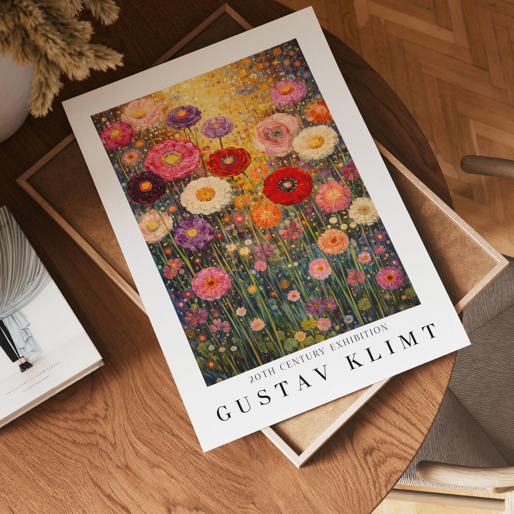 Gustav Klimt Floral Reverie Garden Poster affisch – köp poster online – Bozetto väggdekoration