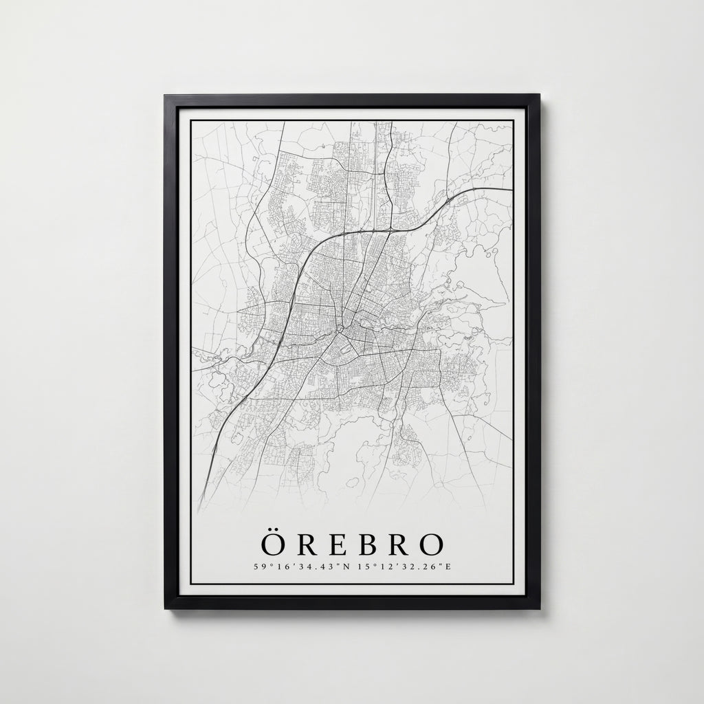 Örebro Karta Poster