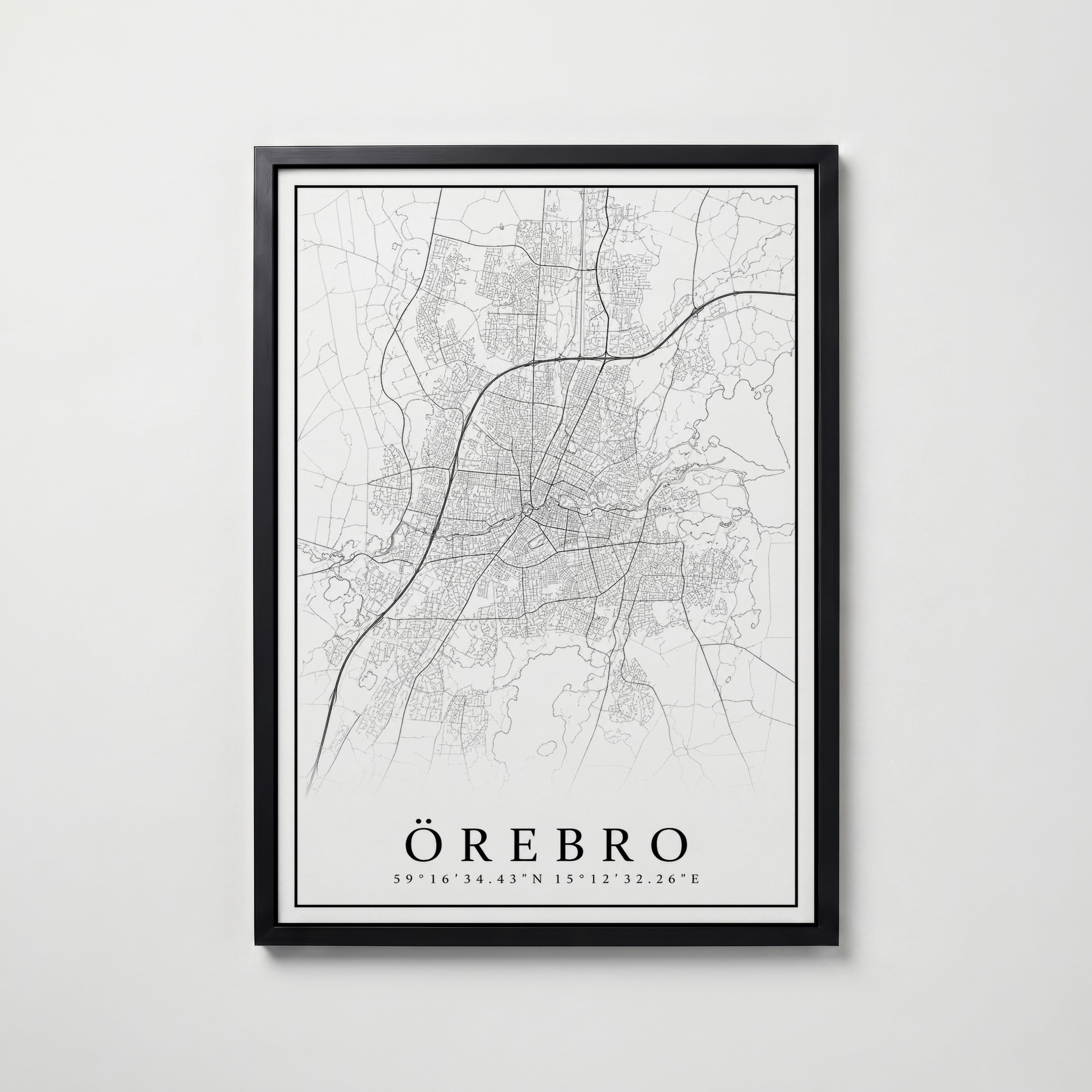 Örebro Karta Poster