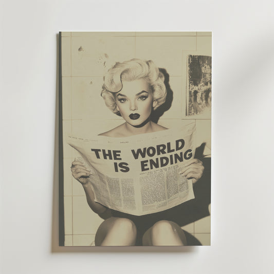 The World is Ending Retro Poster
