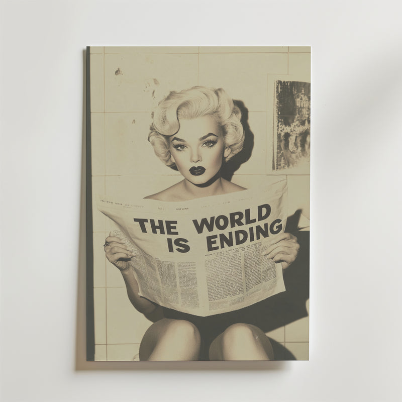 The World is Ending Retro Poster
