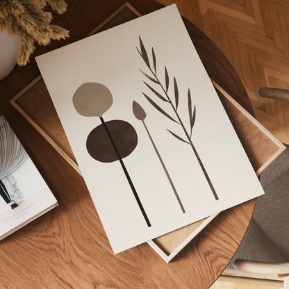 Abstract Garden Shapes Poster