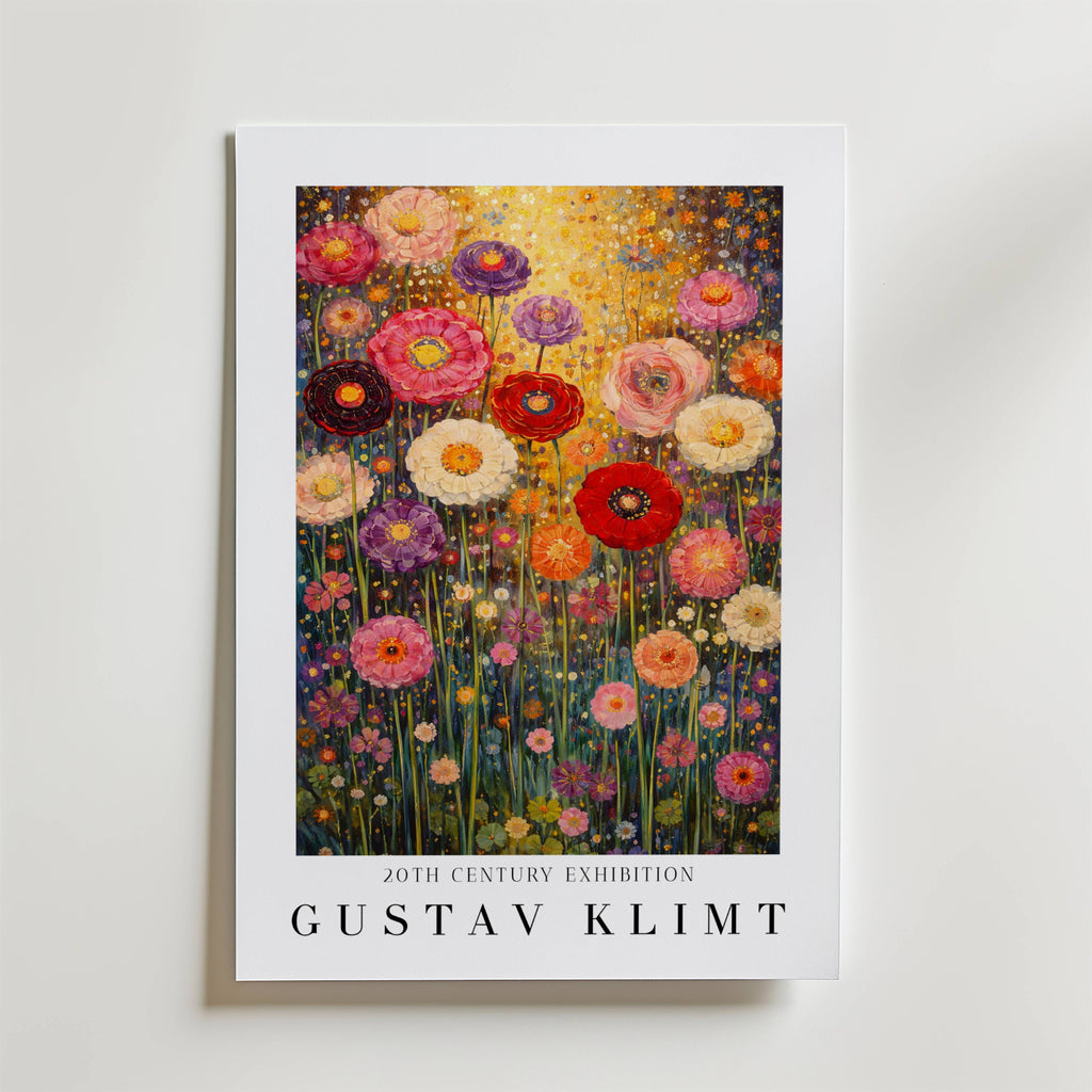 Gustav Klimt Floral Reverie Garden Poster affisch – poster till väggdekoration – köp online hos Bozetto