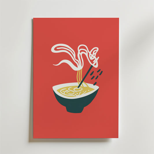 Steamy Ramen Bowl Poster