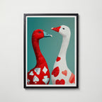 Heart & Spade Geese Poster – köp affisch till hemmet – Bozetto väggdekoration