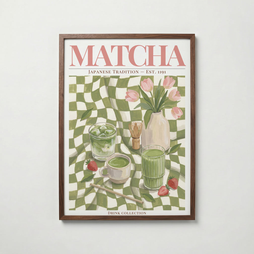 Matcha Poster – modern väggdekoration – köp poster online Bozetto