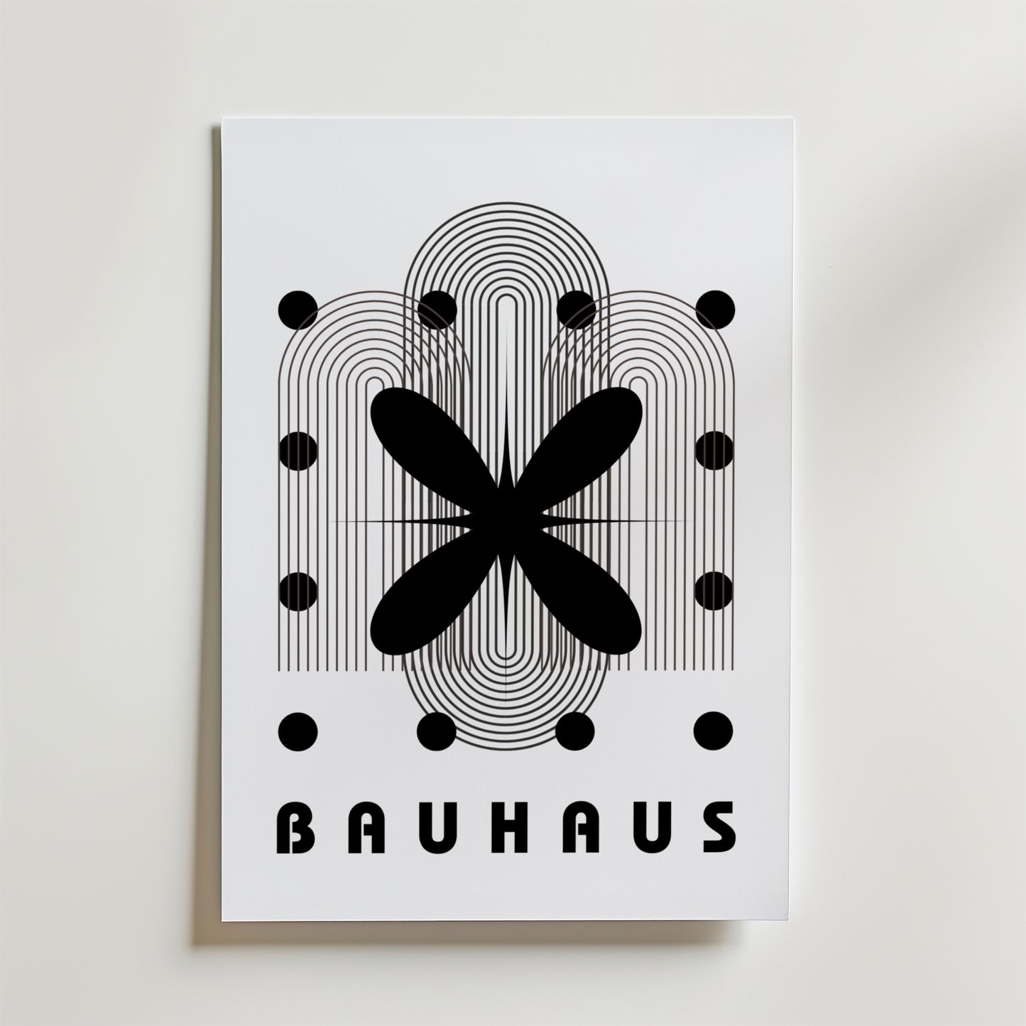 Bauhaus Abstract Bloom Poster