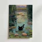 Midnight Reflections Poster – En stämningsfull och drömsk poster inspirerad av klassiskt impressionistiskt måleri.