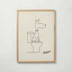 Pablo Picasso Whispering Bathroom Dog Poster
