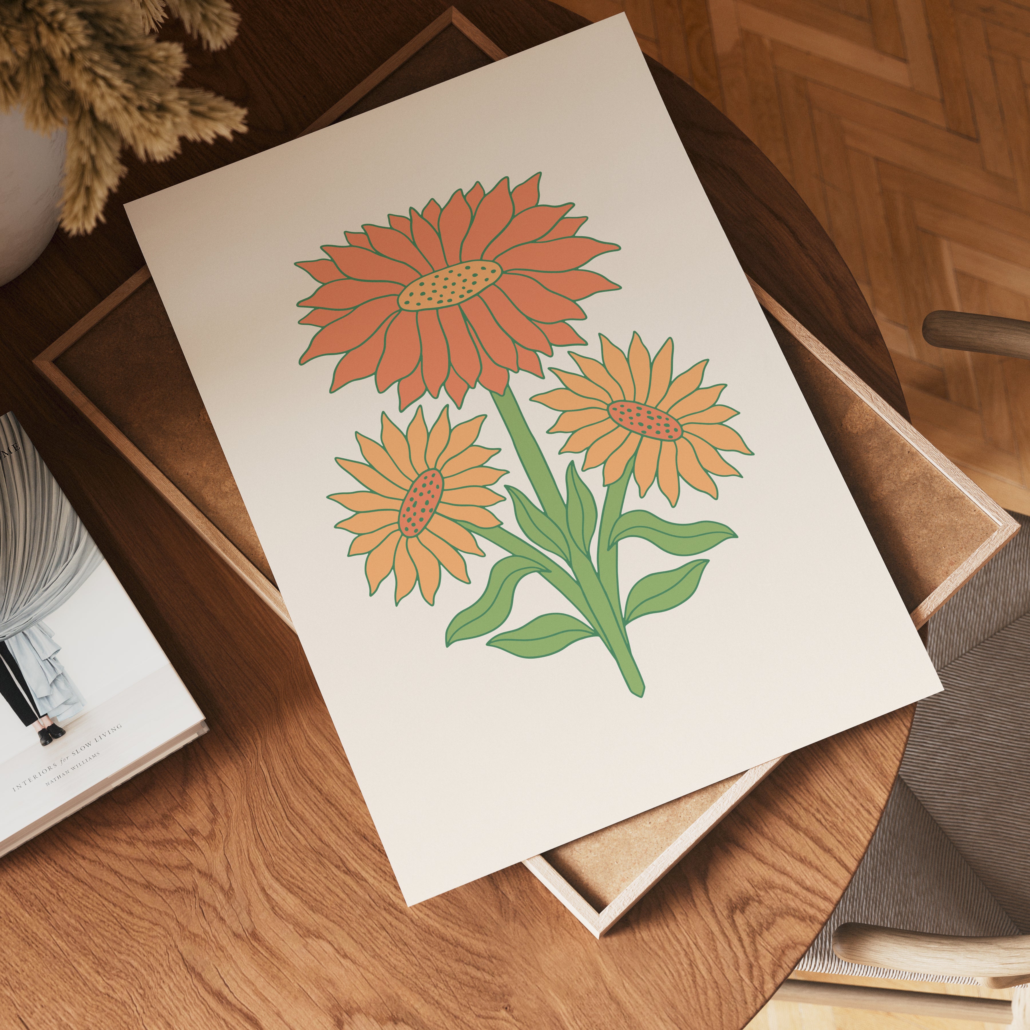 Sunburst Blooms Poster