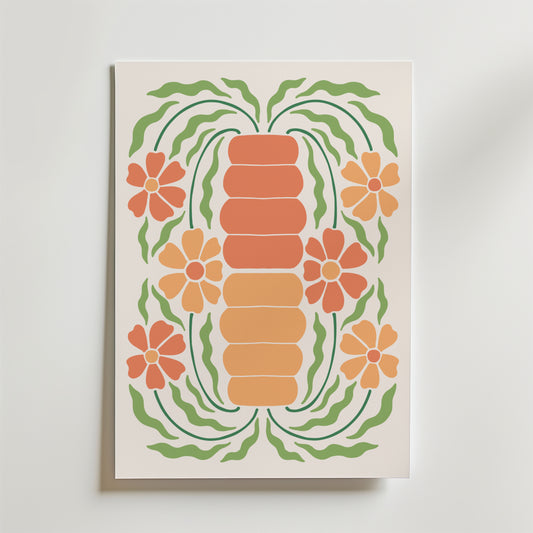 Retro Botanical Balance Poster
