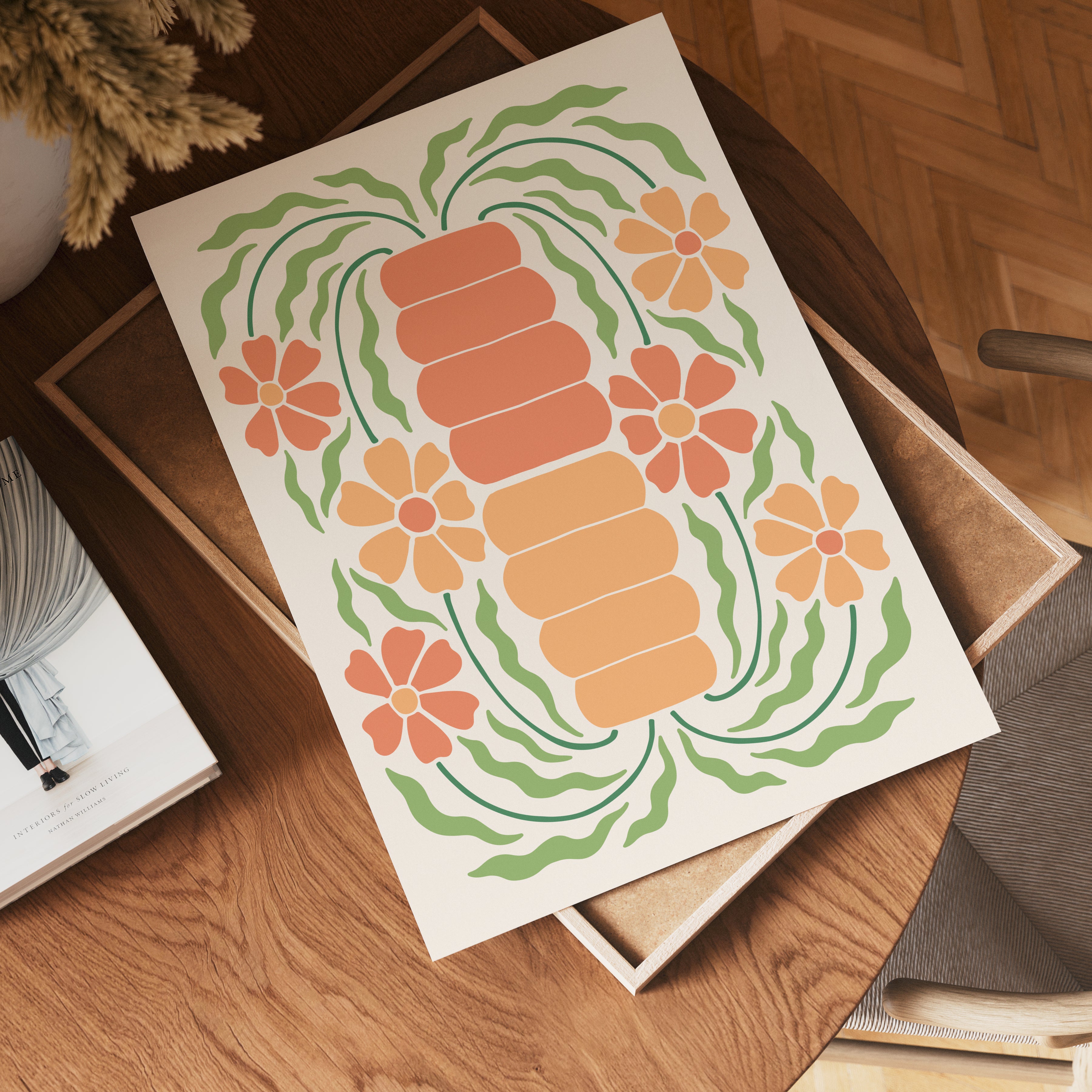 Retro Botanical Balance Poster