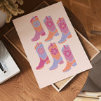 Pink Cowboy Boots Poster