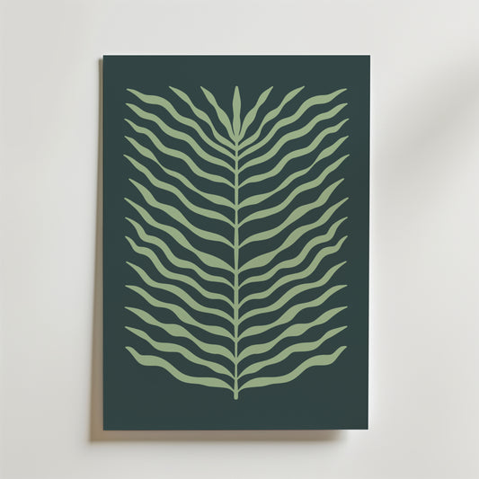 Green Leaf Flow Poster