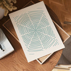 Teal Spiral Symmetry Poster