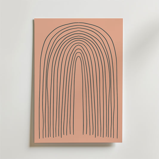 Terracotta Arches Poster