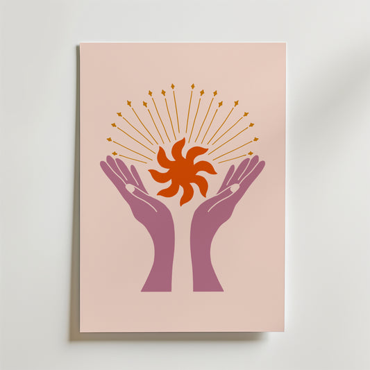 Celestial Bloom Hands Poster