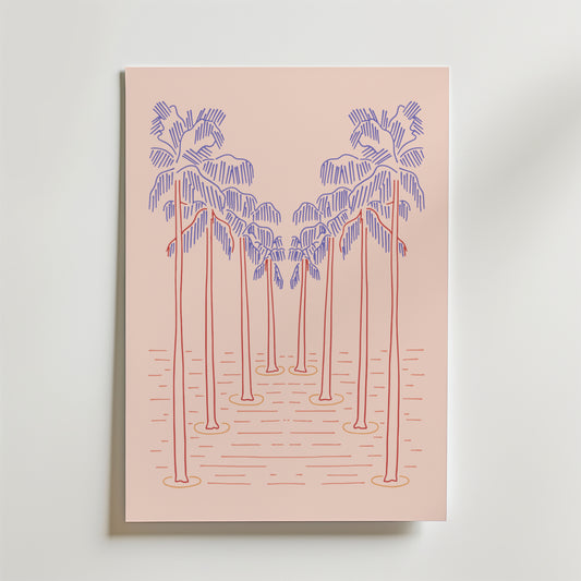 Palm Dream Sunset Poster