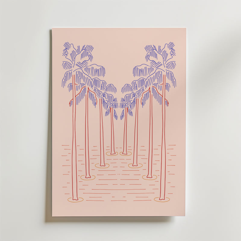 Palm Dream Sunset Poster