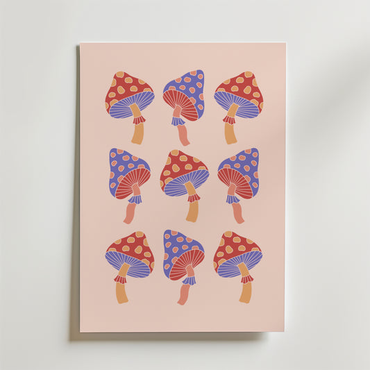Psychedelic Mushrooms Poster