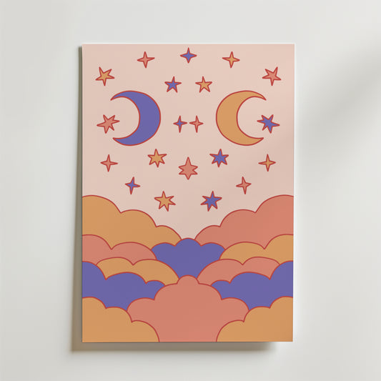 Moon & Magic Skies Poster
