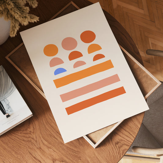 Terracotta Geometry Poster