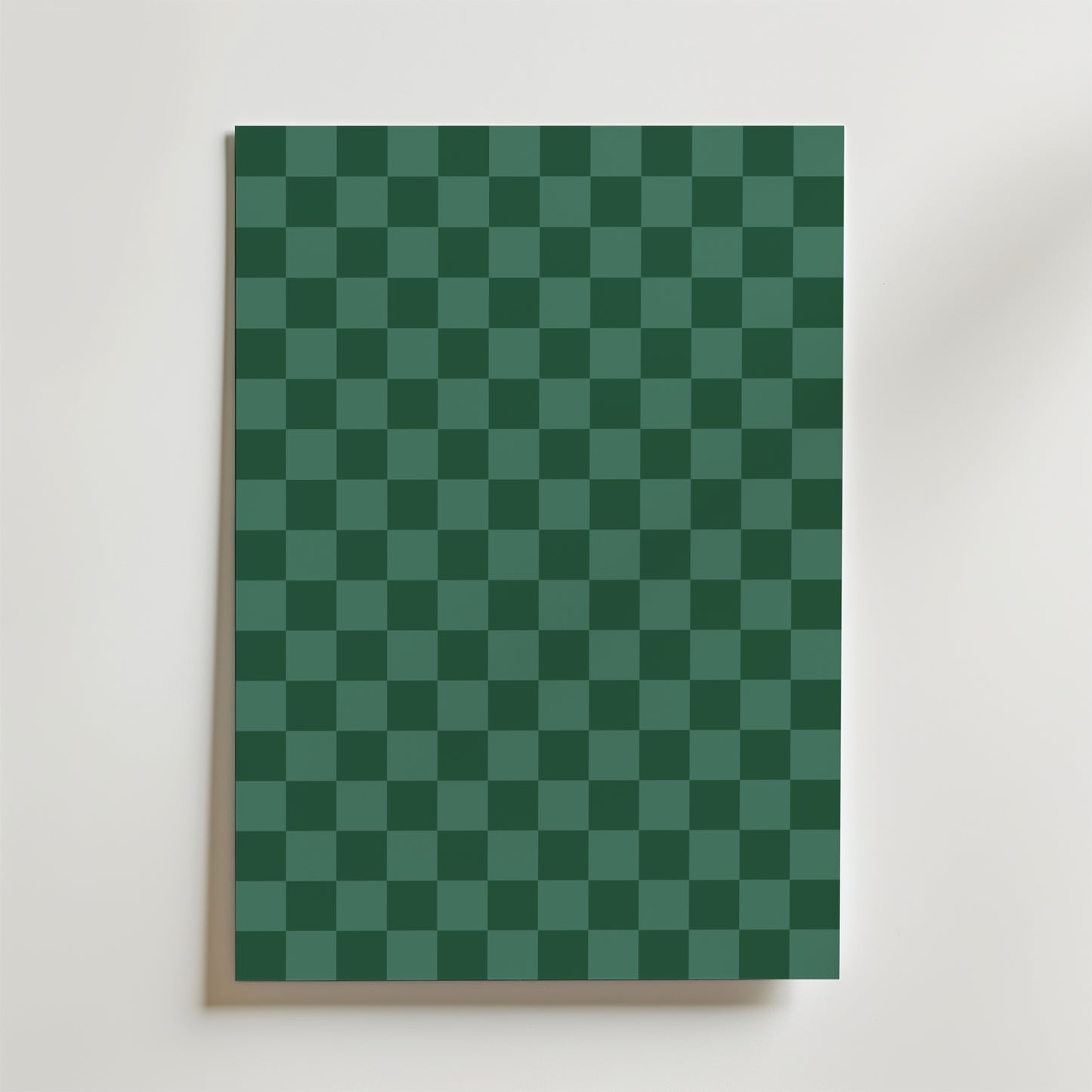 Green Checkerboard Poster