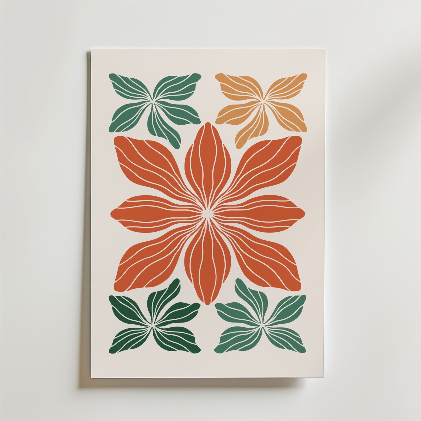 Bold Botanical Geometry Poster