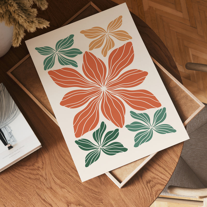 Bold Botanical Geometry Poster