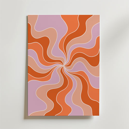 Sunset Waves Poster